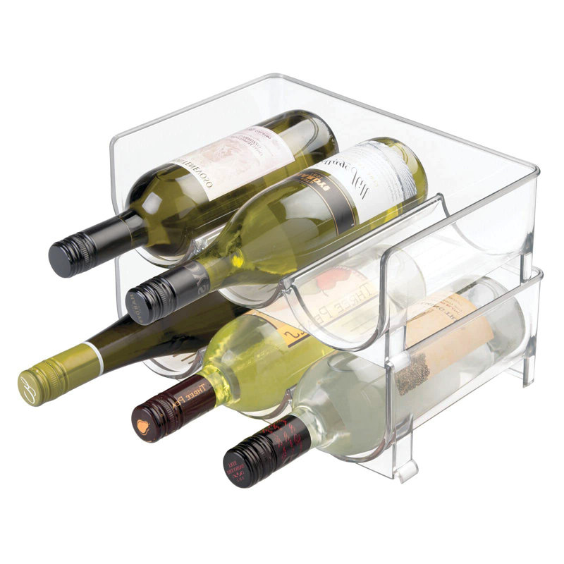 Deray 6 Bottle Tabletop Wine Bottle Rack in Clear