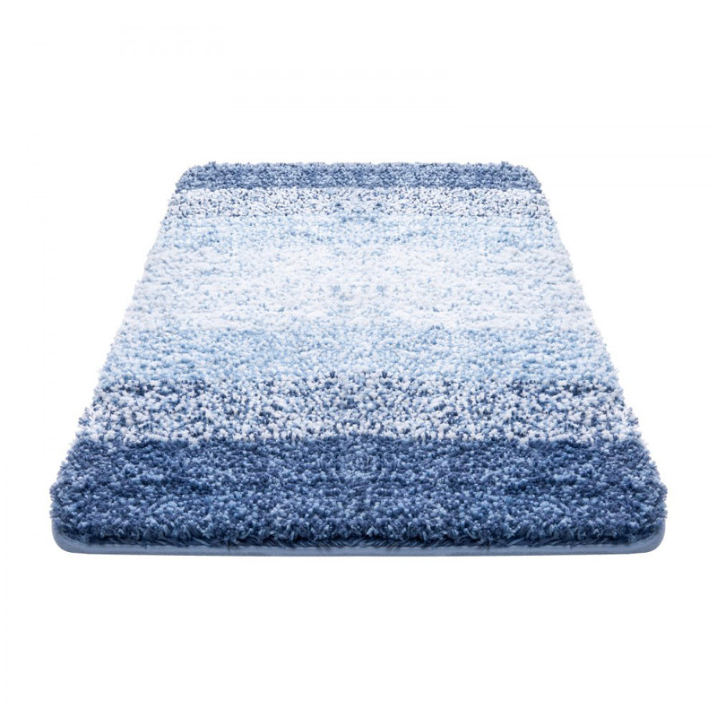 Tapis de salle de bain doux et absorbant, Bleu, Simple - L 30 po x l 20 po