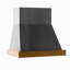 36 in. 800 CFM Wall Mounted Range Hood with Gold Accents-1498741372