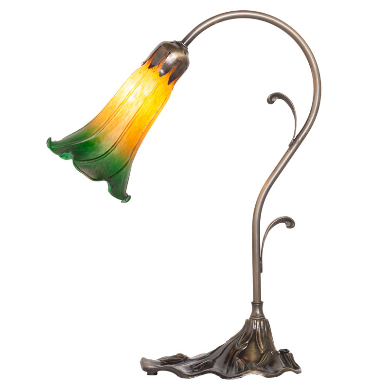 Frentz Arched Table Lamp, Amber/Green