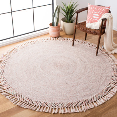 Cummins Handmade Tufted Pink Area Rug
