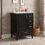 Meuble-lavabo autoportant peu encombrant avec lavabo en céramique, charnières à fermeture douce et tiroirs de rangement-1162114710