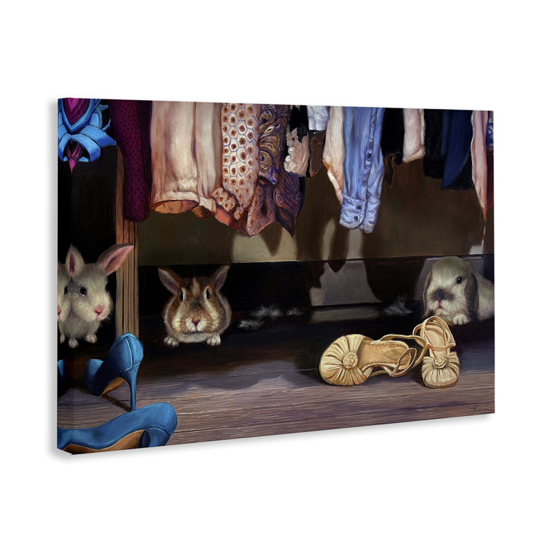 Bunnies Under Closet View, conception de Lucia Heffernan, H 20 po x l 30 po