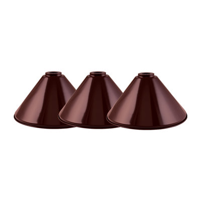 Burgundy Pool Table Light Shades - Set of 3