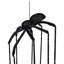 Décoration d'Halloween araignée noire 6 pi