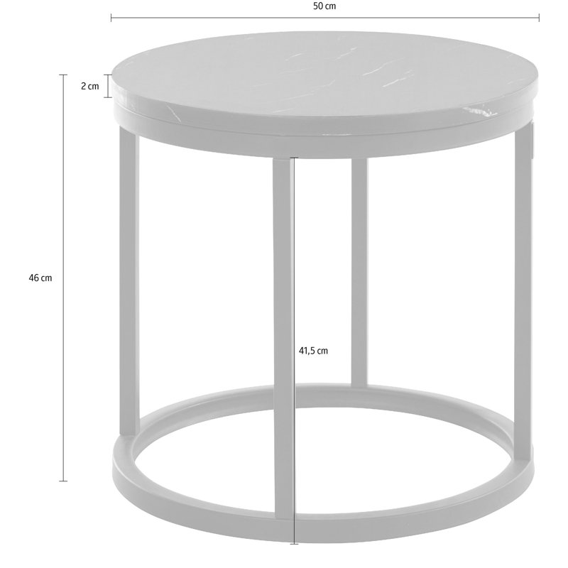 Epifanio Frame Coffee Table, 46cm H x 50cm W x 50cm D