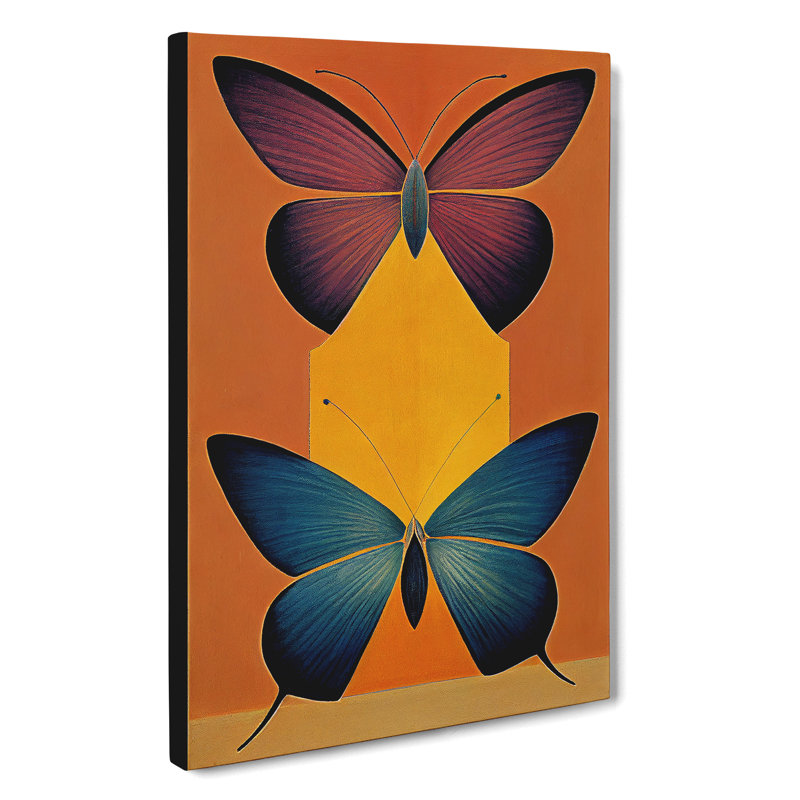 XV1022-486X Alluring Butterflies - - Wall Art, Wrapped Canvas, 50cm H x 35cm W, No Matte