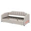 Lit de jour simple TG avec compartiment intégré et couchette coulissante, lit de jour rembourré avec système d'éclairage à DEL-920109489