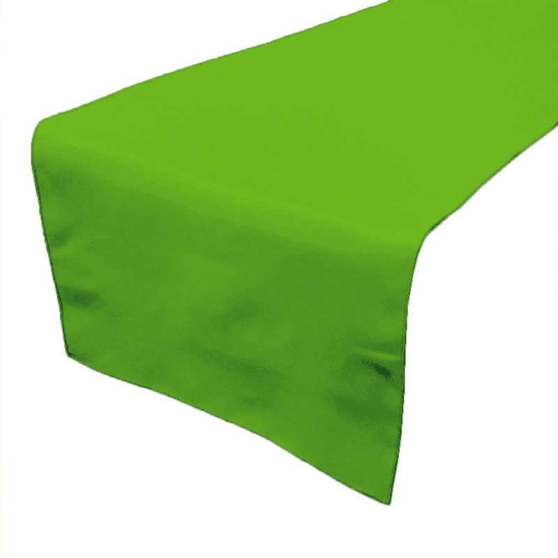 Ollig Rectangle Polyester Table Runnner, 60" x 12" , Lime Green