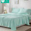 Ensemble de drap pour grand lit 4 pièces, 100% molleton, ultra doux et confortable, boulochage, lavable à la machine, avec drap plat, 2 taies d'oreiller ajustées pour matelas de 16 po