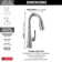 Emmeline Pull Down Touch Clean Button Spray Single Handle Kitchen Faucet with Accessories