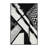 Soft Plush Rodolfo Times Square Lights Modern Checkered Area Rug in White – Black Binding-934025483