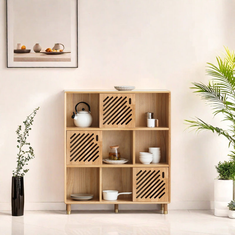 Modern versatile bookcase, (3 shelves) 46"H x 39.7"W x 12.5"D
