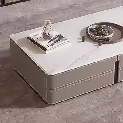 Table basse sur pied en cuir italien