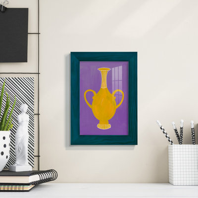 Vase néon Bethzy II encadré sur papier