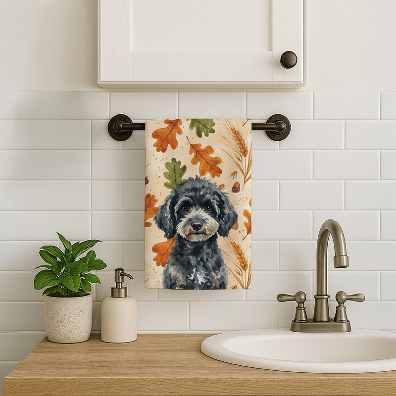 Serviette de cuisine tricolore Sheltie, Miniature Black Poodle