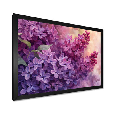 Insignes lilas dans le jardin, réalisme II - lilas, art mural
