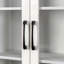 Armoire de rangement H 70,87 po avec 4 tablettes coulissantes et 2 portes vitrées - Armoire garde-manger multifonctionnelle moderne pour la cuisine, le salon ou la salle à manger-1212732335
