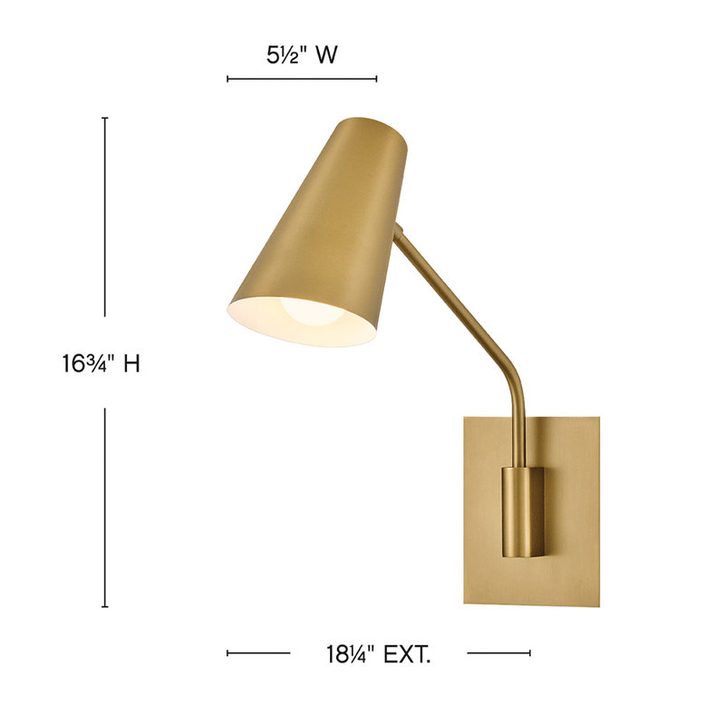 Hinkley Bray Sconce, Lacquered Brass