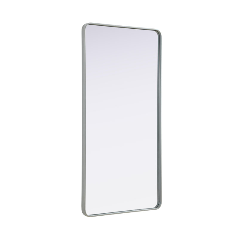 Erath Contour Metal Mirror, Silver, 60" x 30"