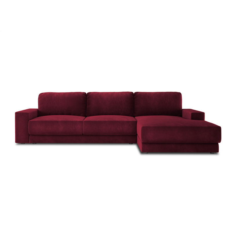 Donatella 6 Seater Sofa Bed, Right Hand Facing, Red Velvet
