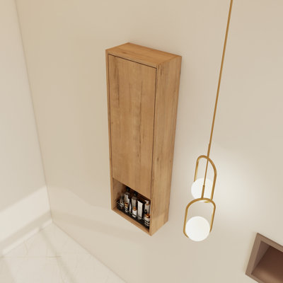 Rangement mural 12 po pour salle de bain simple avec porte Solf et 1 tablette