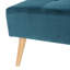 Avec revêtement en velours bleu sarcelle et style Mid-Century moderne, pieds solides, couvre-pieds en bouleau de 30,5 x 30,5 x 17 po