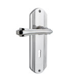Deco Plate Privacy (Bed & Bath) with Decorative Keyhole and Fleur Lever