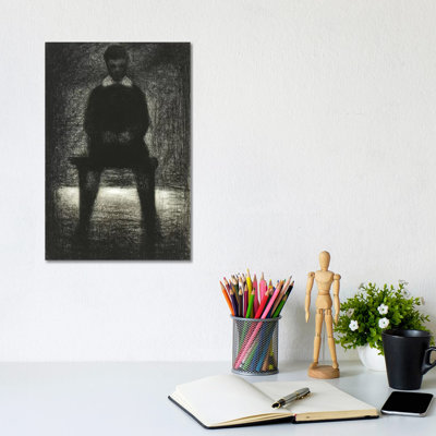 Maurice Appert (Garconnet Assis) 1884 by Georges Seurat - Wrapped Canvas Painting