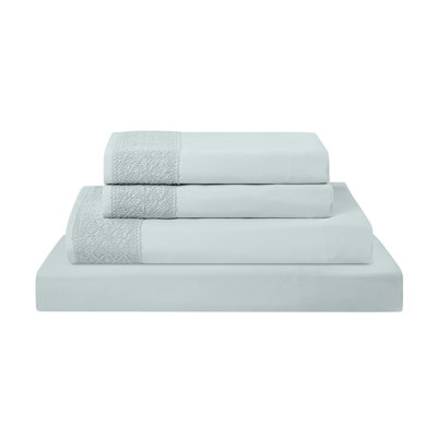 Modern Threads 4 Piece Microfiber Sheet Set – Soft Cooling Bed Sheets with Crochet Lace – Deep Pocket, Wrinkle Free, Breathable, Hotel Luxury Bedding