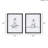 Sketch Wall Art - 2 Pieces Black And White Deckled Edge Paper Print With Matt Artist Elegant 2 Hangers