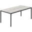 Ensemble de 3 tables en stratifié gris et métal noir