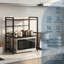 Microwave Shelf Steel Countertop Dish Rack