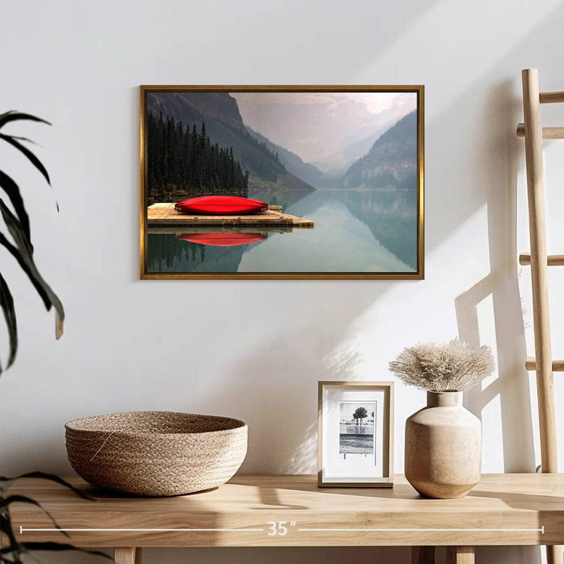 Mountain Lake Kayak, Cadre flottant doré, 43 po x 29 po