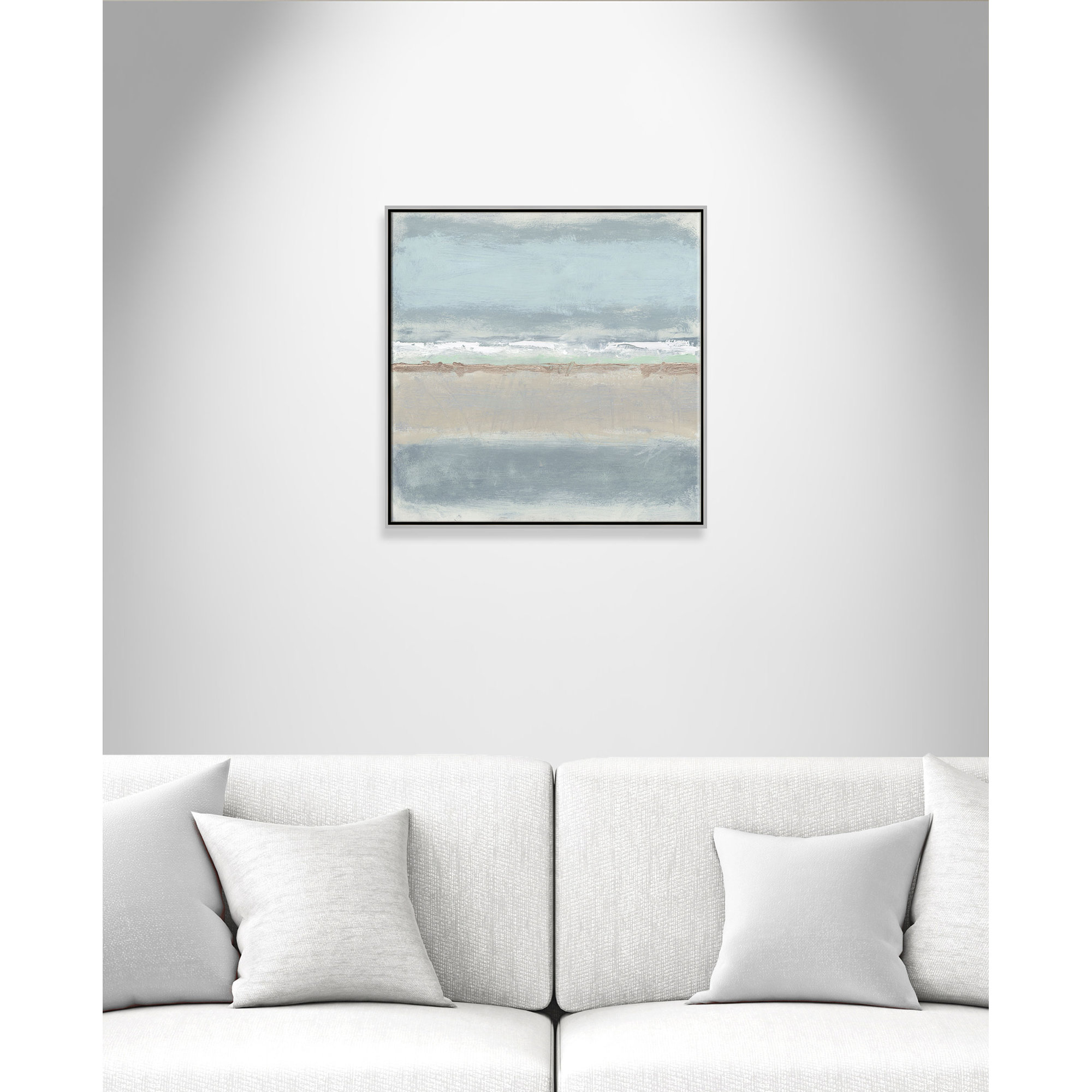 Dandelion 2 - Painting Print on Canvas by Filippo Ioco, 30" H x 30" W x 2" D, Silver