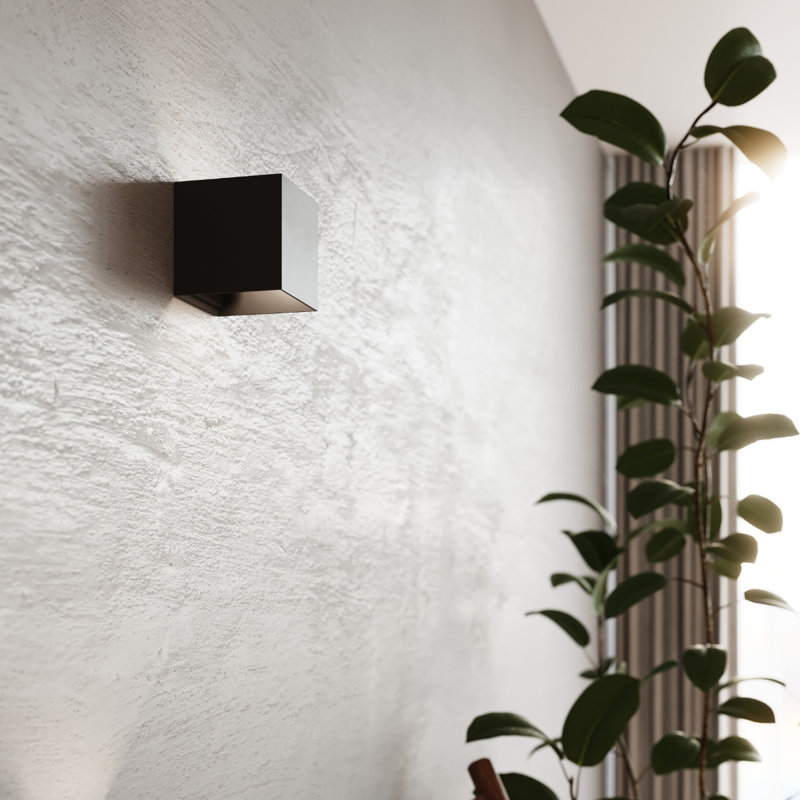 Lejla LED Flush Mounted Sconce, Black