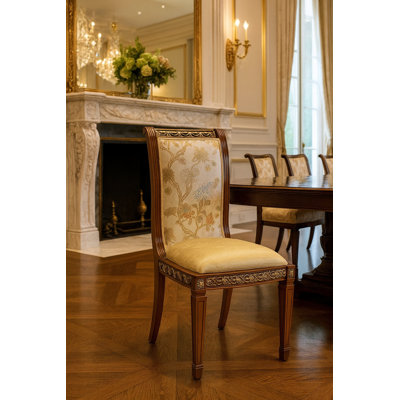 Miyali 41.1'' H Upholstered Beech Side Chair