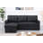 Upholstered Pull Out Sectional Sofa With Chaise