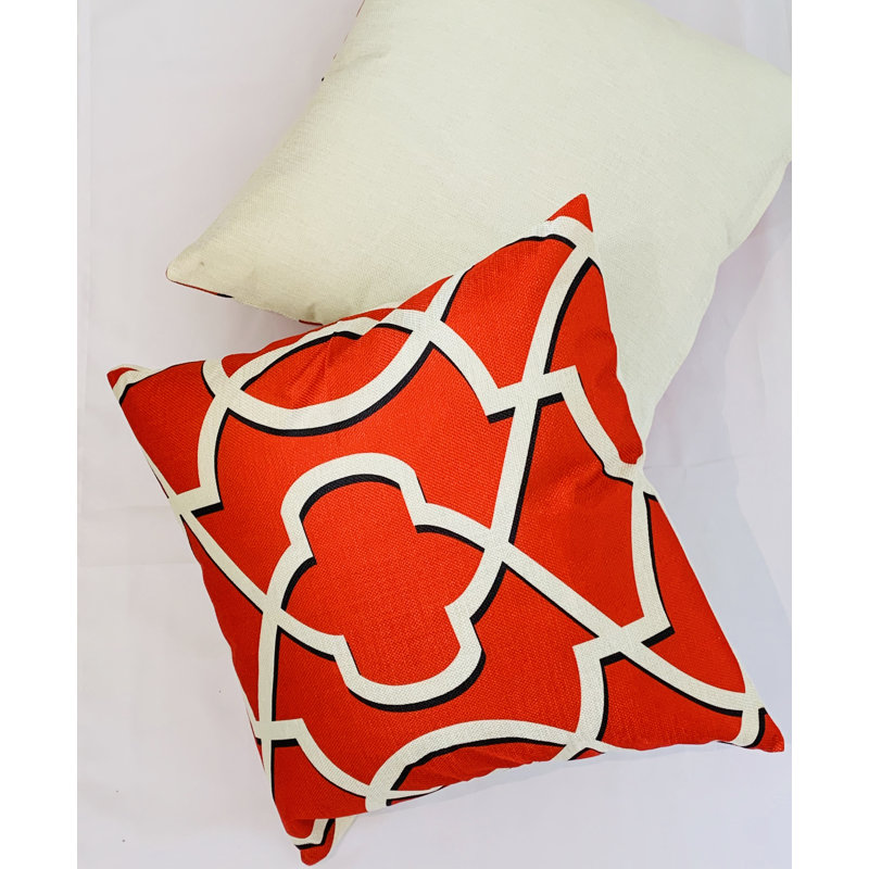 Gabrielle Indoor / Outdoor Geometric Square Throw Cushion Cover