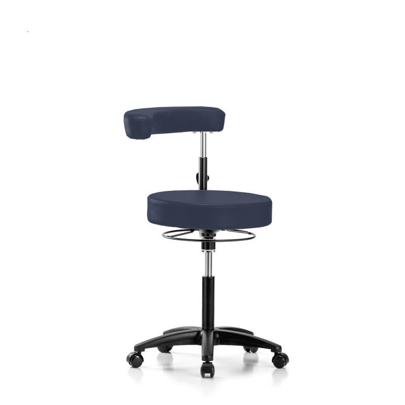 Tabouret à hauteur réglable Nama, H 39 po x l 24 po x P 24 po, Vinyl bleu impérial
