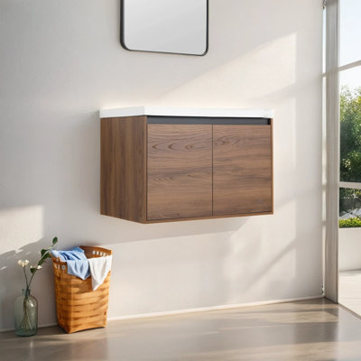 Meuble-lavabo simple avec plateau en résine 29,53 po Kerli