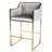 Hatfield Modern Velvet Upholstered Counter Chair with Chrome Frame – Available in Gold or Silver-1375548158