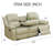 3-seater Beige Recycled Leather Reclining Sofa