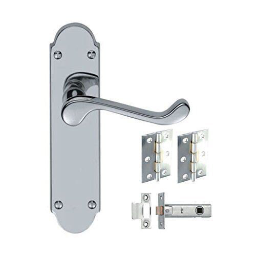 Golden Grace 3 Pairs Modern Epsom Design Internal Door Handles in Brushed Chrome