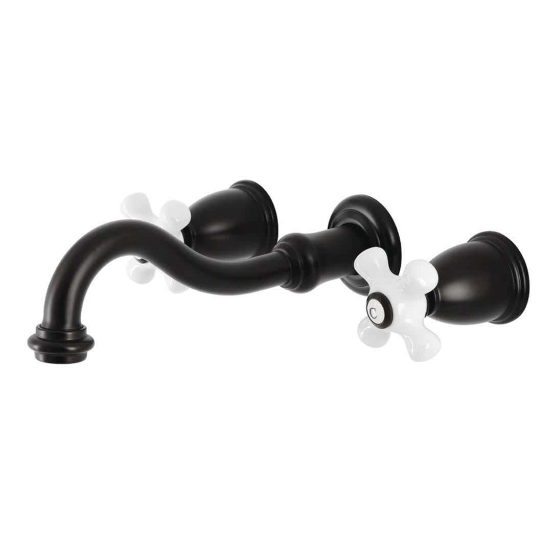 Kingston Brass Vintage Two-Handle 3-Hole Wall Mount Bathroom Faucet Kingston Brass 