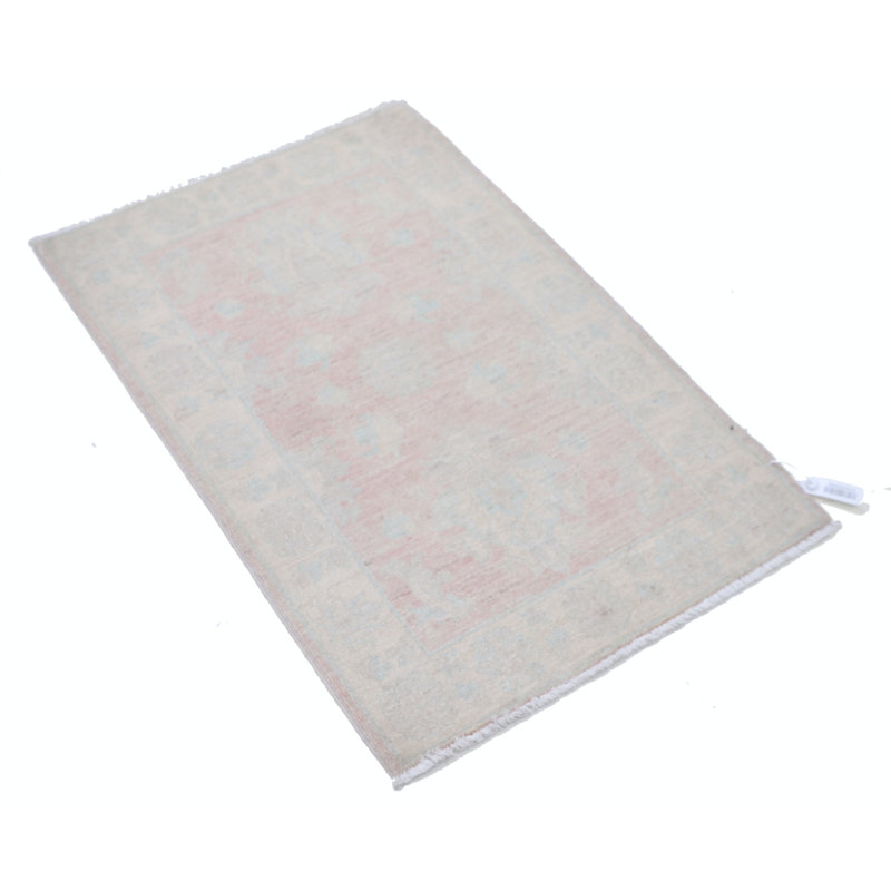 Tapis traditionnel turc noué à la main 2,2 x 3,3 pi pour vestibule et cuisine, 100% laine