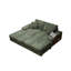 Canapé convertible combiné, tissu velours côtelé, canapé-lit moelleux moderne, fauteuil double salon surdimensionné, vert