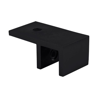 Brixwell CMS01MBL Ceiling Mount Sleeve Over Glass Clamp For 5/16" to 1/2" (8 to 12mm) Glazing Thickness Matte Black Finish