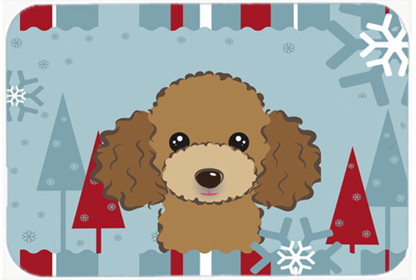 Planche à découper en verre Tatig Poodle, Brun chocolat