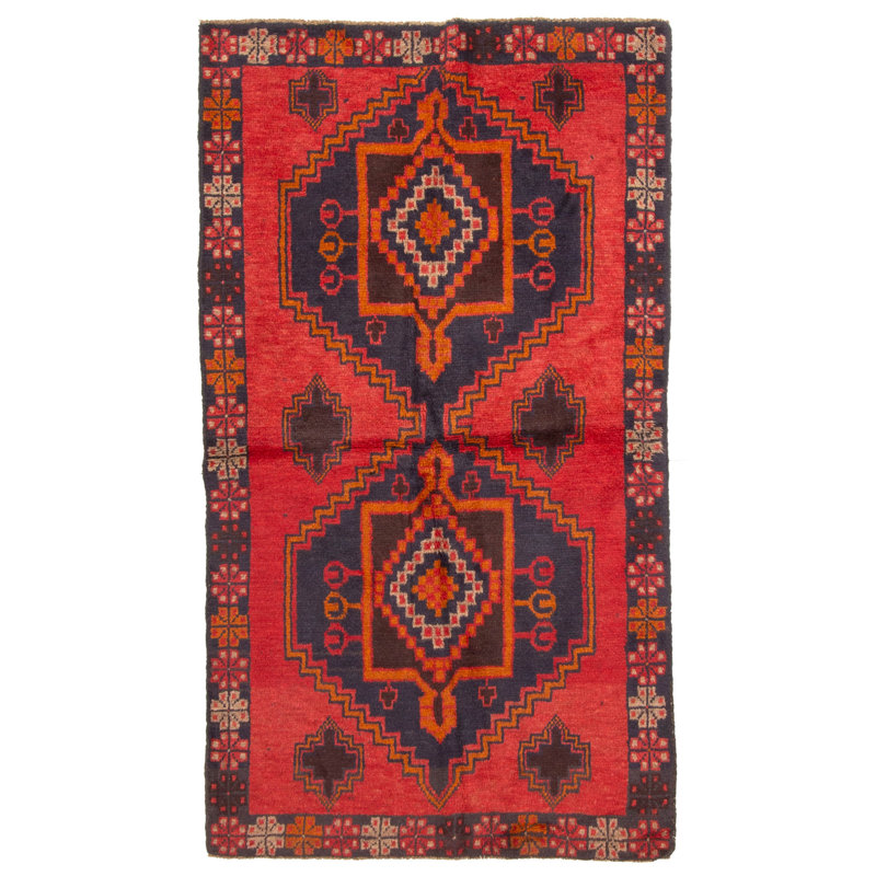 Rizbaft Red Rug 3'6" x 6'5"